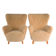 #79 Pair of Lounge Chairs in Sheepskin
