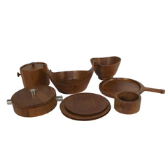 #807 Collection of Teak Dining Serving Set