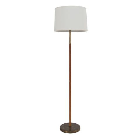 #836 Floor Lamp in Brass and Leather