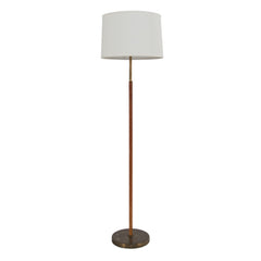 #836 Floor Lamp in Brass and Leather