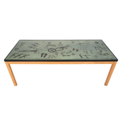 #897 Coffe Table with Enamel Top by Algot Törneman