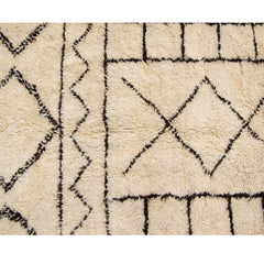 #990 Vintage Hand Woven Rug by the Beni Ourain Tribe