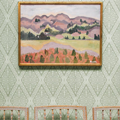 Gem | Green - Hand Printed Wallpaper